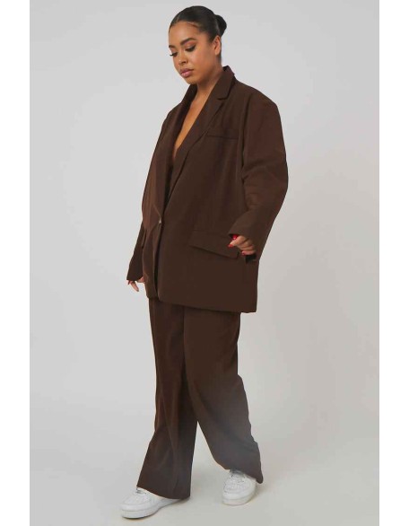 Curve Dad Trousers Chocolate