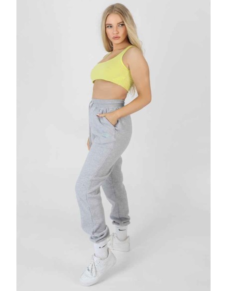 Raw Hem Scoop Neck Crop Top Lime