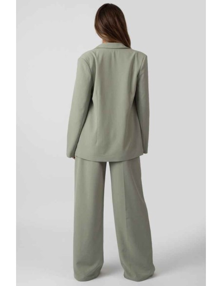 Premium Tie Waist Wide Leg Trousers Sage