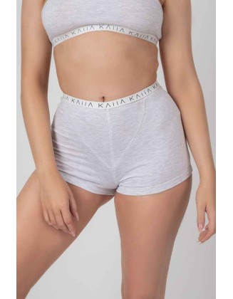 Kaiia Elastic Girl Boxer Grey Marl