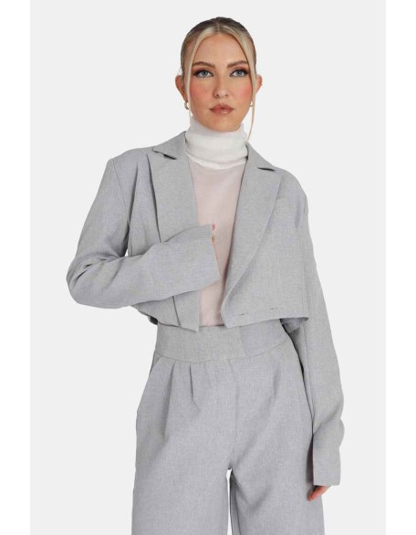 Tailored Wide Leg Trouser Grey