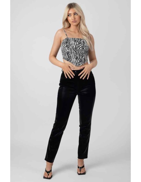 Zebra Print Handkerchief Top