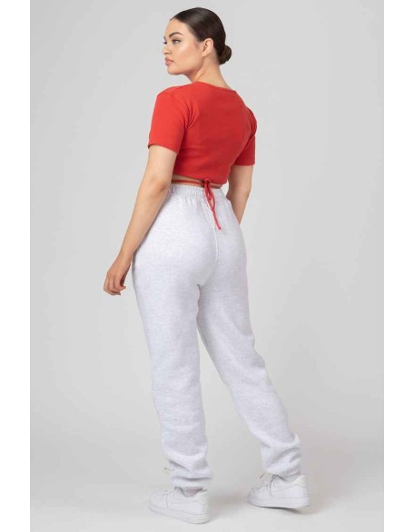 Keyhole Wrap Crop Top Red
