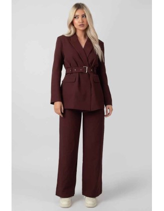 Belted Boxy Blazer Port