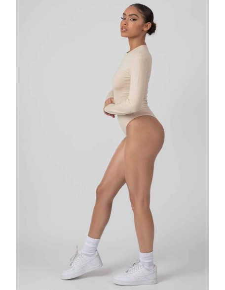 Long Sleeve Bodysuit Stone