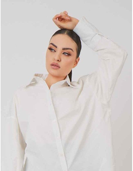 Oversized Poplin Shirt White