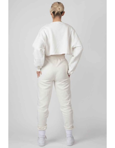 Oversized Extreme Cropped Sweat Ivory