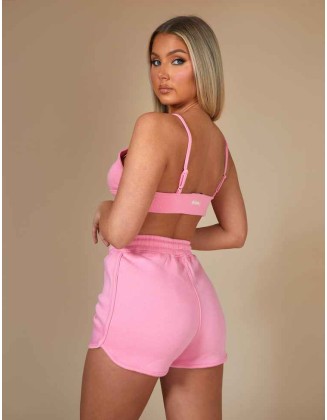 Triangle Ribbed Bralet Pink