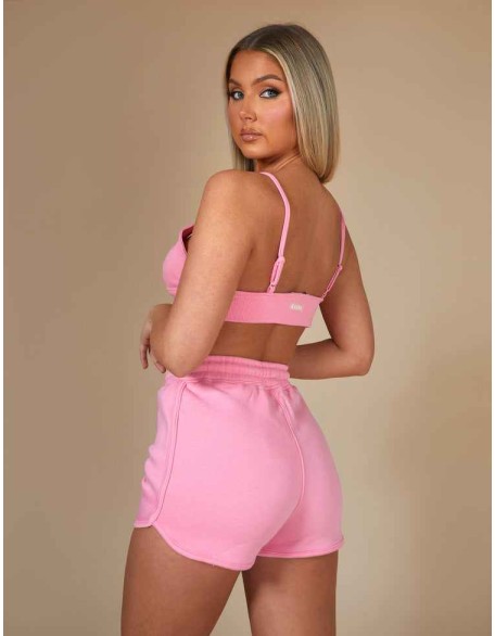 Triangle Ribbed Bralet Pink