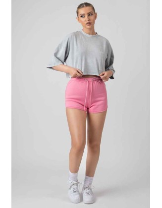 Boxy Cropped Graphic T-Shirt Acid Wash
