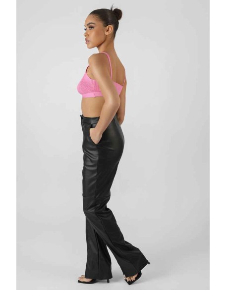 Triangle Knitted Bralet Pink