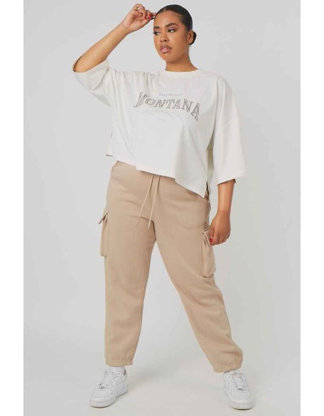 Curve Cargo Joggers Light Taupe