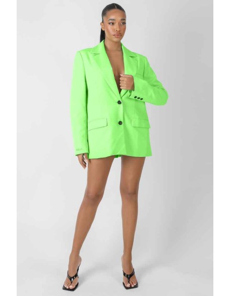 Oversized Masculine Blazer Jacket Green