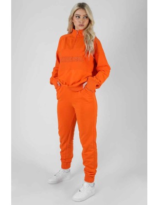 Reverse Panel Relaxed Joggers Orange