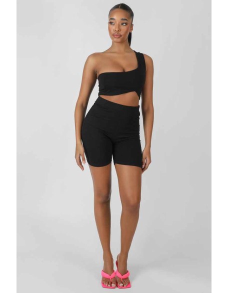 Asymmetric Bralet Black