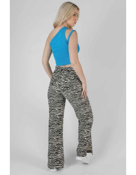 Asymmetric Strap Top Blue