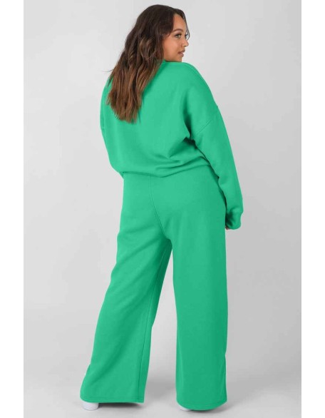 Curve Kaiia Tonal Embroidered Joggers Green