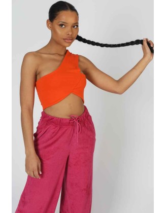 Asymmetric Bralet Orange