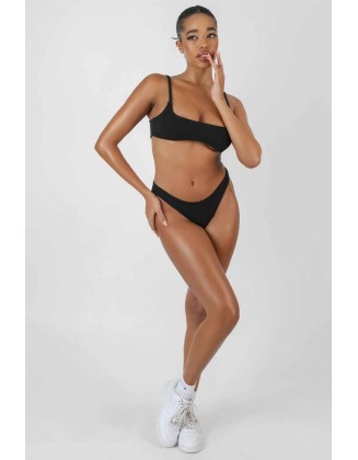 Underbust Ribbed Bra Black
