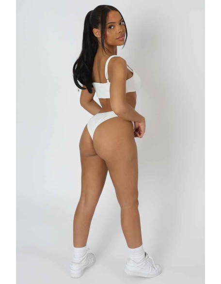 V Front Cheeky Bum Knicker Ivory