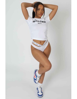 Slogan Lounge T-Shirt White