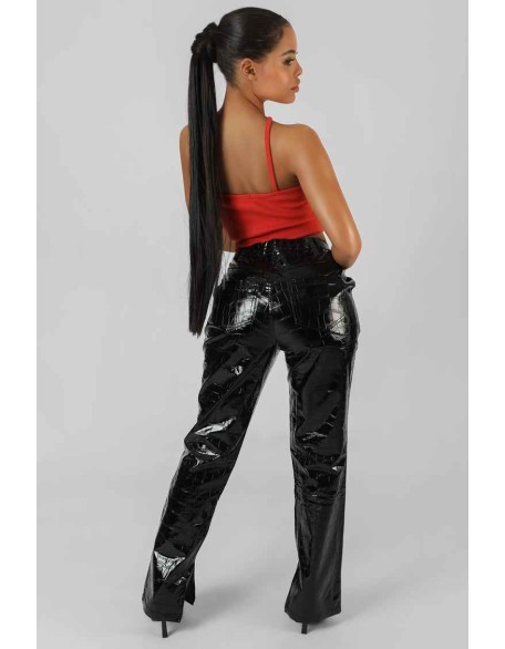 Halter Neck Strappy Crop Top Coral
