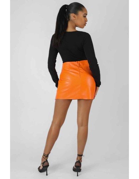 Twist Bust Waist Cutout Bodysuit Black