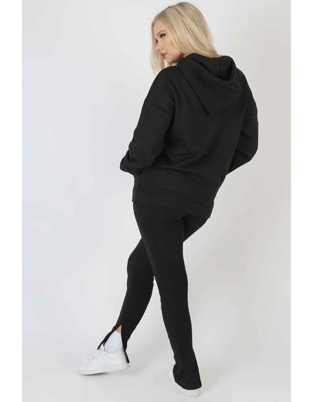 Oversized Hoodie With Front Pocket Black