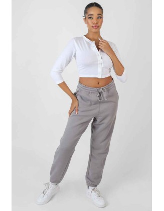Oversized Drawstring Joggers Grey