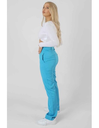 Twist Front Long Sleeve Crop Top White