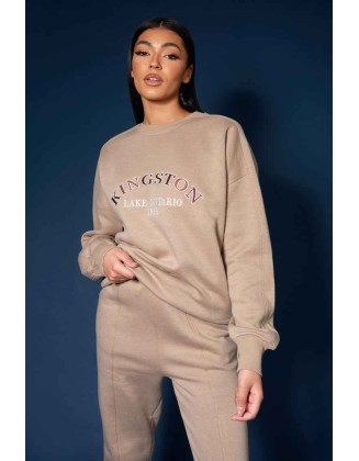 Kingston Slogan Sweatshirt Ash