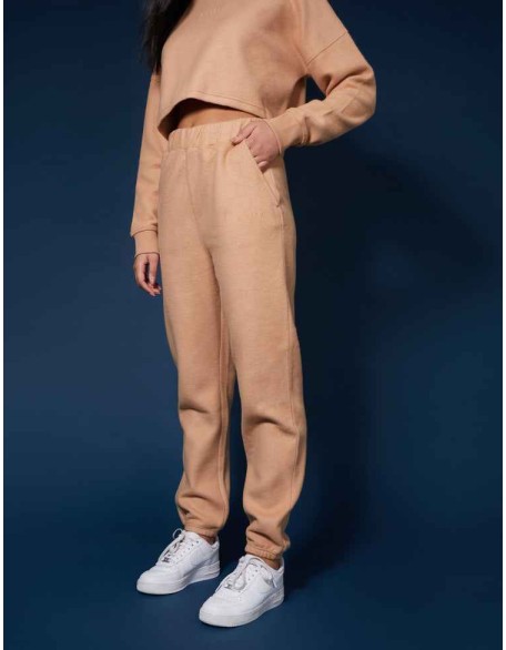 Kaiia Fluffy 90S Joggers Camel