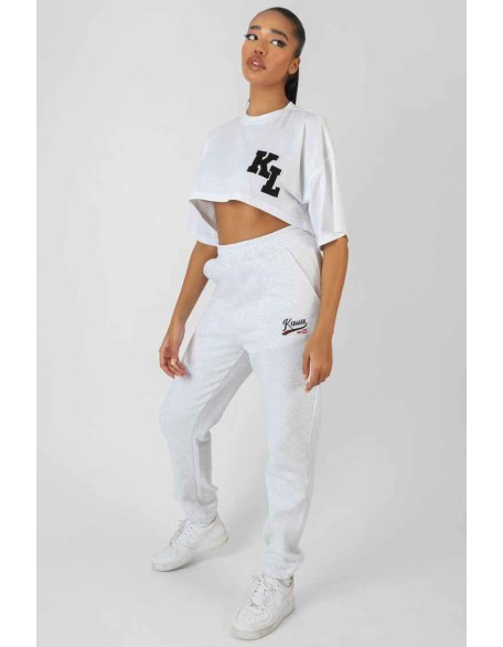 Varsity Super Cropped T-Shirt White