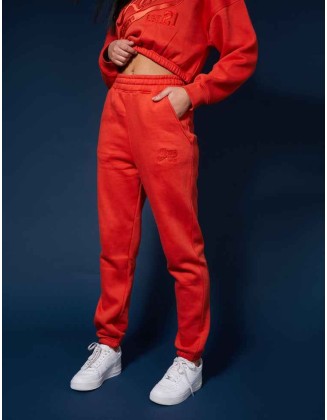 Varsity Tonal 90'S Joggers Flame Red