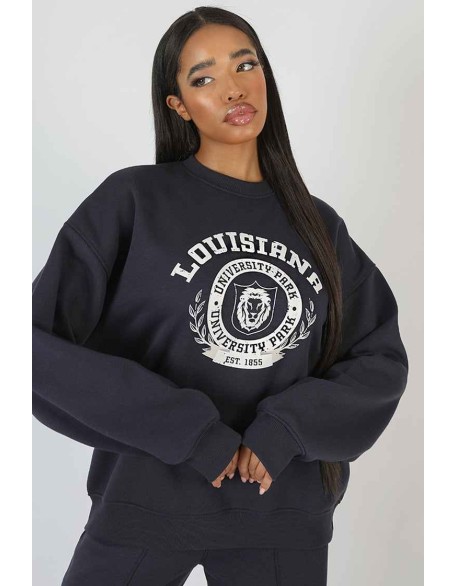 Louisiana Graphic Sweatshirt Ink Blue