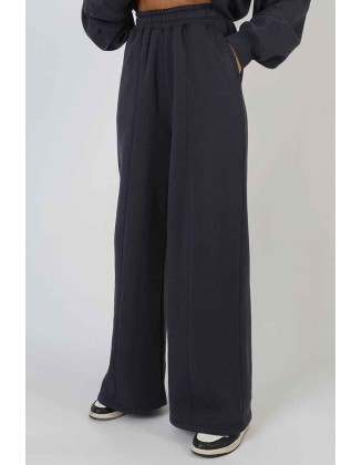 Super Wide Leg Joggers Ink Blue