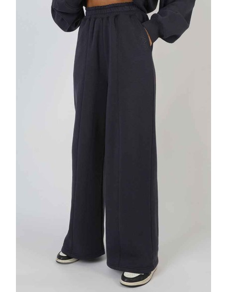 Super Wide Leg Joggers Ink Blue