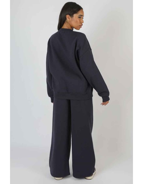Super Wide Leg Joggers Ink Blue