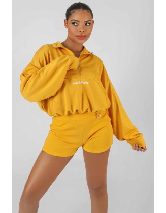 Half Zip Pullover Gathered Kaiia Sport Crop Top Mango