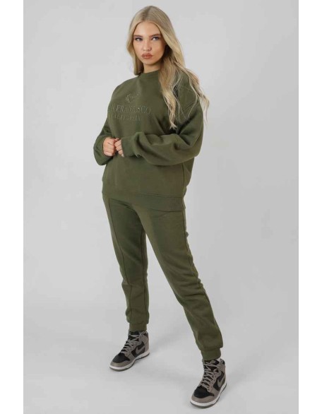 Seam Front 90S Joggers Khaki