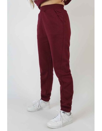 Embroidered Pocket 90'S Joggers Berry