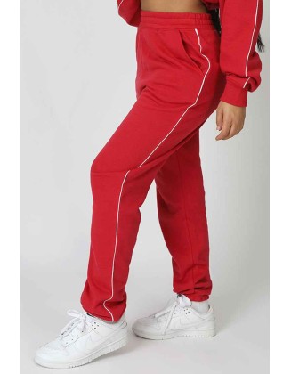 90'S Piping Detail Jogger Red