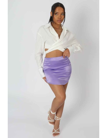 Wrap Waist Poplin Shirt White