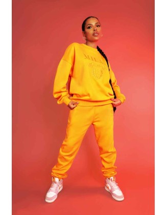 Milan Tonal Embroidered Joggers Mango