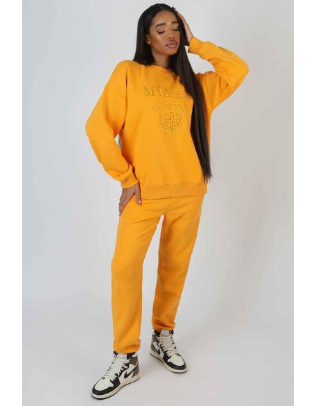 Milan Tonal Embroidered Joggers Mango