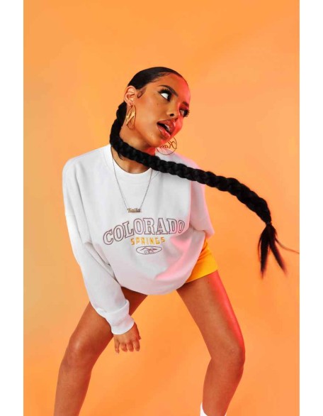 Colorado Springs Oversized Sweatshirt Ecru