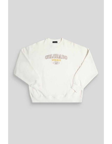 Colorado Springs Oversized Sweatshirt Ecru