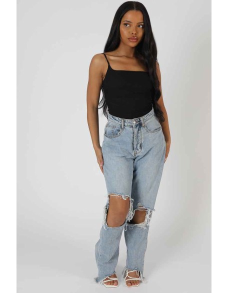 Mesh Ruched Bodysuit Black