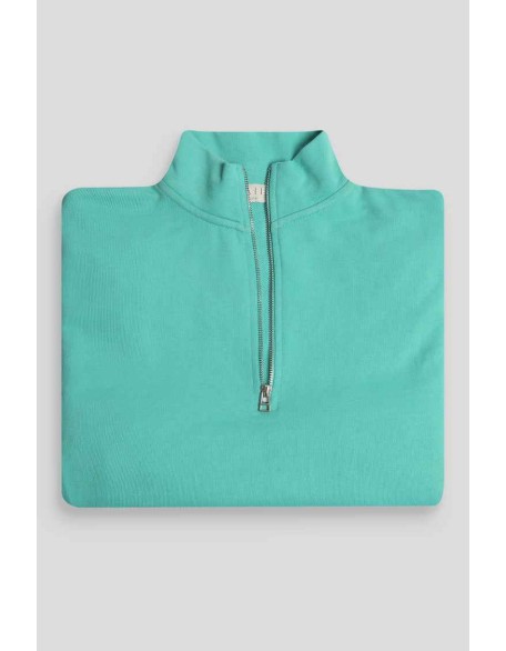 Half Zip Pullover Crop Sweatshirt Peppermint