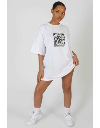 Slogan T-Shirt Mini Dress White